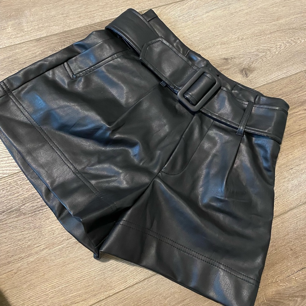 Zara Leather Shorts